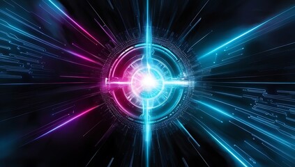 blue and black colors glowing digital pattern futuristic abstract background