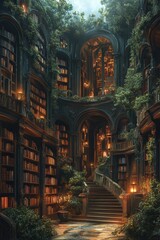 Enchanted Library in a Forgotten Realm