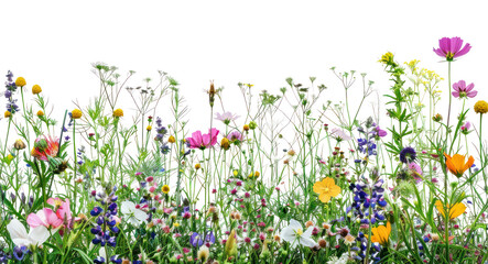 PNG Vibrant wildflowers in natural bloom