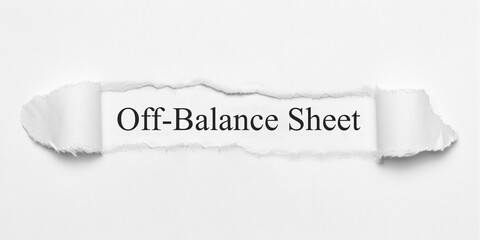 Obraz premium Off-Balance Sheet 