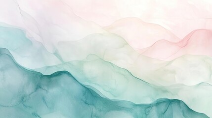 Obraz premium A soft, abstract composition featuring gentle waves of pastel colors, perfect for backgrounds and artistic designs.