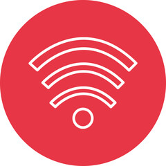 WiFi Signal line circle icon