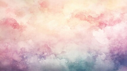 Fototapeta premium A soft, dreamy watercolor background featuring pastel hues. Perfect for branding, art prints, or digital designs.