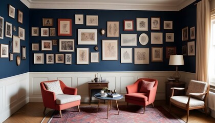 Photo interior modern design room 3d illustration;