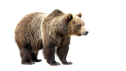 Fototapeta premium Brown Bear ( Ursus arctos) Isolated on Png Background.