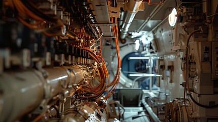 Close-up of a Complex Network of Wires