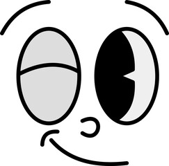 Retro Cartoon Face Expression