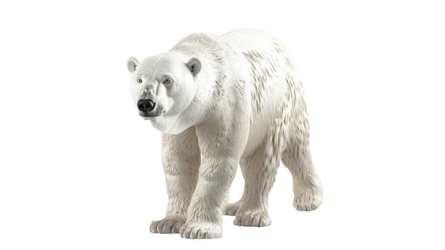  Large Polar Bear Isolated on Png Background.
