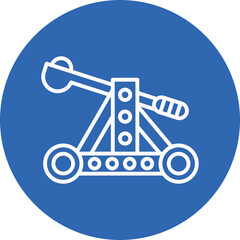 Catapult line circle icon