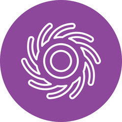 Black hole line circle icon