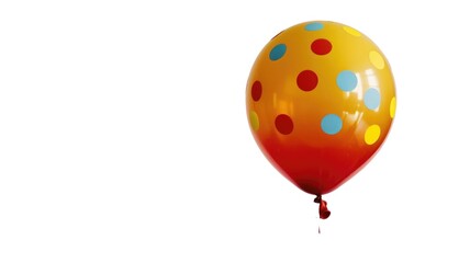 polka dot balloon isolated on png background.