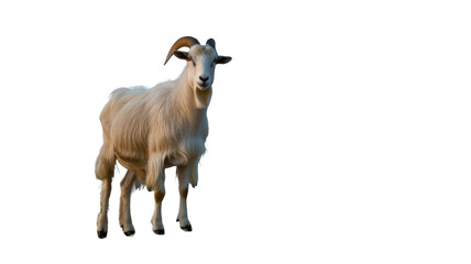 Obraz premium Cute white Goat Isolated Photo png.