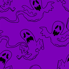 Halloween celebration seamless pattern