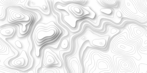 Abstract topo map seamless wave topography map pattern camping grid cartography diagram black and white geometric carve wave line. landscape topography line map wavy texture design background.