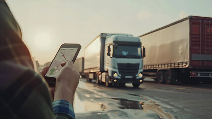 truck on the road