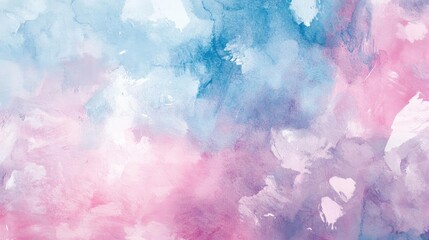 Fototapeta premium A vibrant abstract watercolor background featuring soft hues of blue, pink, and purple for artistic and creative projects.