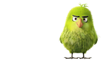 3D Cartoon Kiwi (Flightless) Bird Isolated on Png Background.