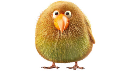 Obraz premium 3D Cartoon Kiwi (Flightless) Bird Isolated on Png Background.