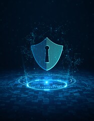 Cyber security element icons and logo