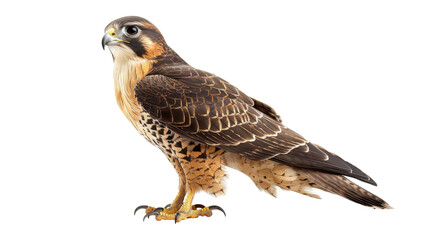 Obraz premium Aggressive Bird of Prey (Falcon) Character Png.