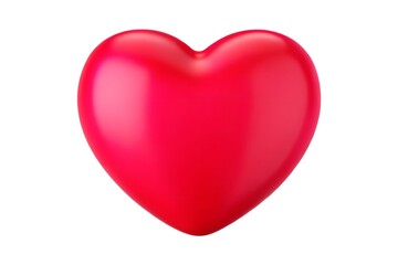 Obraz premium Valentine concept 3d red heart on white background