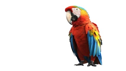Fototapeta premium Cute Macaw Parrot Character Isolated on Png Background