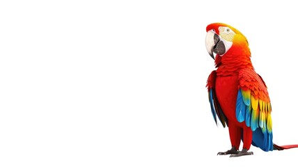 Obraz premium Cute Macaw Parrot Character Isolated on Png Background