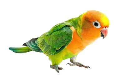 Fototapeta premium Cute Parrot Character Isolated on Png Background.