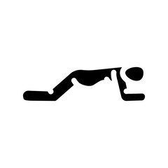 modified plank pregnant fitness glyph icon vector. modified plank pregnant fitness sign. isolated symbol illustration