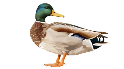 Obraz premium Mallard Duck Isolated on Png Background.