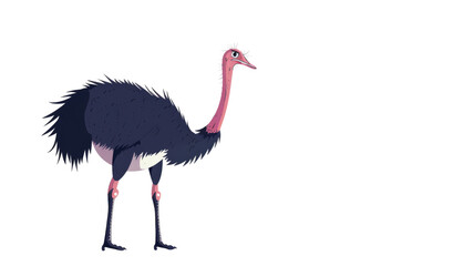 Fototapeta premium Ostrich Bird Isolated on Png Background.
