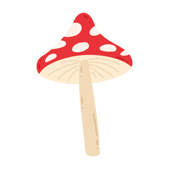 Hand drawn mushroom. Autumn vibes, forest, food. Vector simple flat design isolated on white background