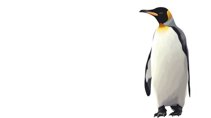 Obraz premium Large Penguin Bird Isolated on Png Background.