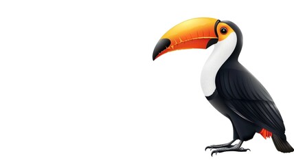 Naklejka premium Toucan Bird Character Isolated Png.