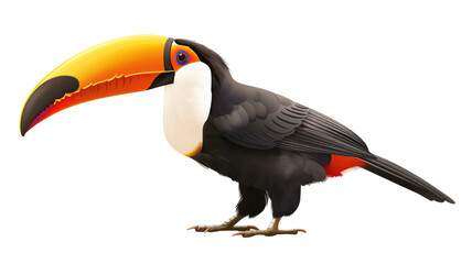 Toucan Bird Character Isolated Png.