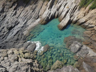 Obraz premium Summer sea and tide pools