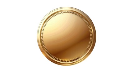 Gold round shape frame, giving it an elegant and sophisticated appearance on png background.