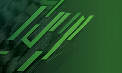 Minimal geometric spread line  green background. elements with fluid gradient. 