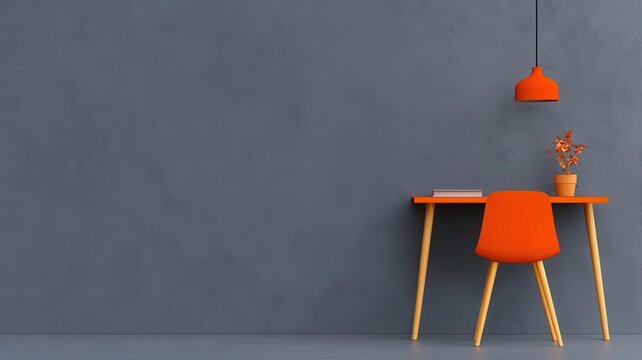 Motivational poster in a modern office, abstract design, 3D illustration