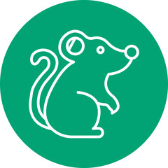 Rat line circle icon