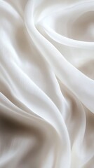 Obraz premium Smooth white silk fabric texture, elegant drapery. Luxury textile and fashion concept
