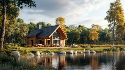 Fototapeta premium A delicious plate of baked salmon with a crispy herb crust, served with roasted potatoes and a side of asparagus.