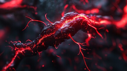 blocked blood vessel causing circulation problems and artery blockage impacting cardiovascular and heart health