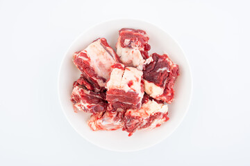 A plate of fresh beef ribs