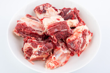 A plate of fresh beef ribs