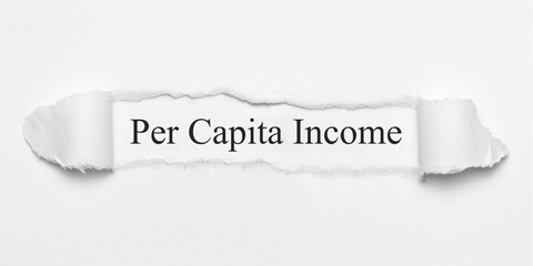 Obraz premium Per Capita Income 