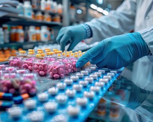 Patent lawyer discussing intellectual property protection for a new pharmaceutical compound