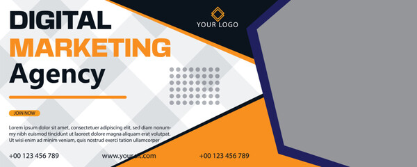 new banner design black and yellow color 