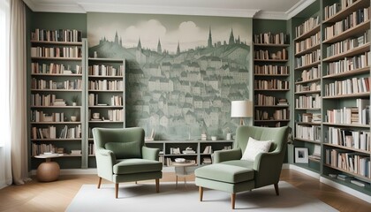 Photo interior modern design room 3d illustration;