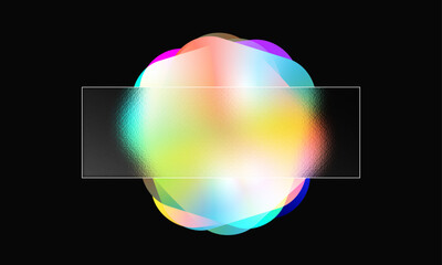 Glasmorphism style website page template.	
